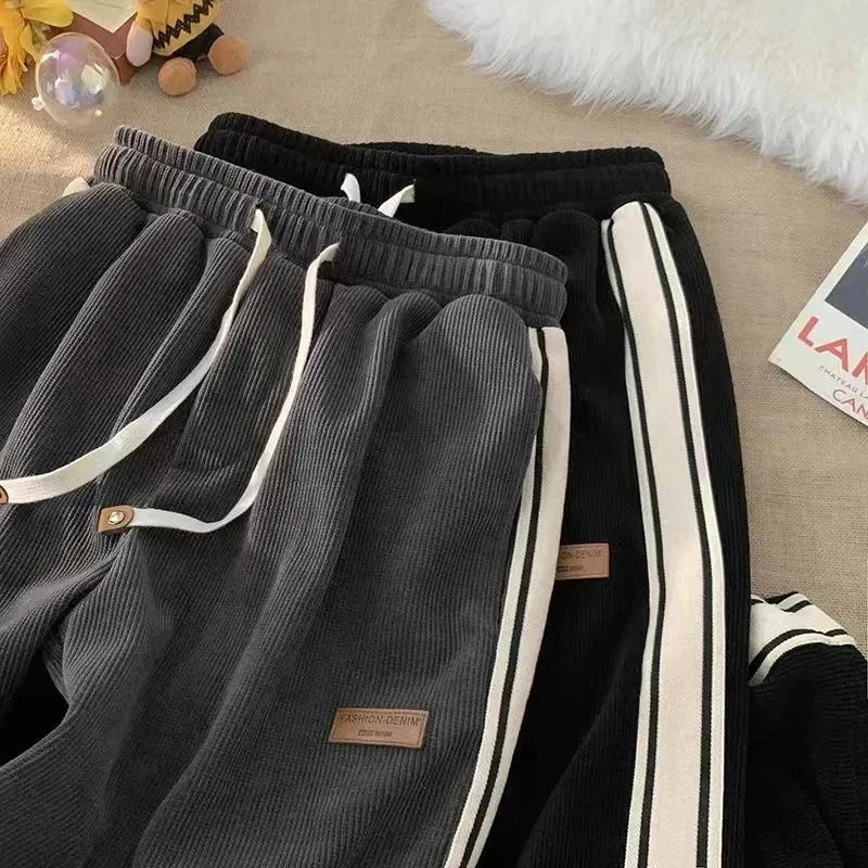 Corduroy Striped Sweatpants.