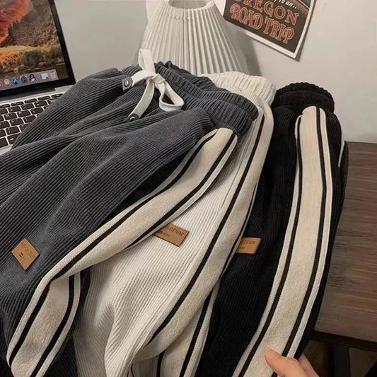 Corduroy Striped Sweatpants.